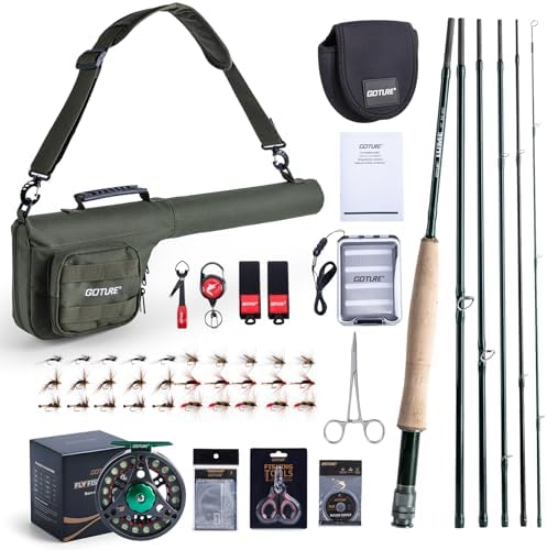 Goture Fly Fishing Kit & Gear Bag, 9FT Fly Rod and Reel Combo by Goture