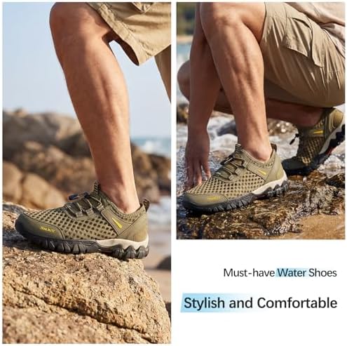 Water Shoes Men Hiking Fishing Boat Arch Support Beach Wading - Image 2