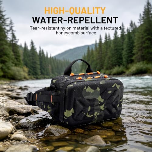 AUMENТAR Fishing Waist Bag, Lure Fishing Fanny Pack, Hard Shell Tackle Bag - Image 6