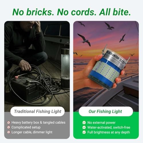 Rechargeable Underwater Fishing Light, 40W-160W, 4 Colors - Image 3