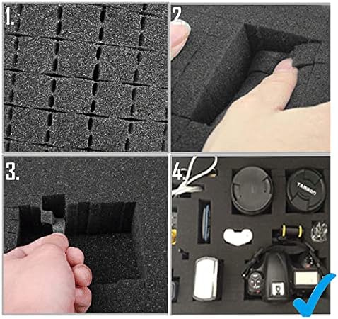 Small Plastic Case with Foam - Hard Carrying Briefcase with Pluck Foam Interior, Padded Protection for Storage, Kids Boss Baby Toys, Black, Outer Size: 9” x 7.7” x 2.2” - Image 4