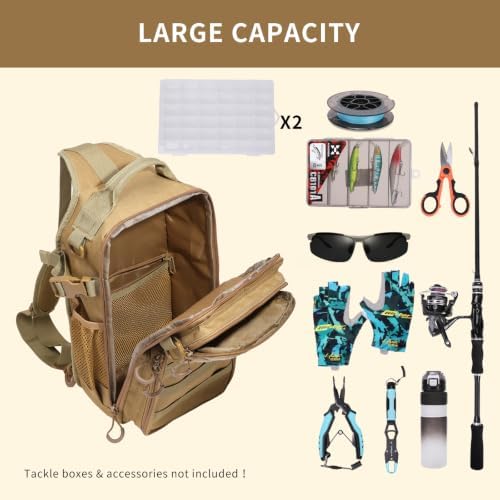 Fishing Backpack with Rod Holder, Fishing Tackle Bag - Image 3