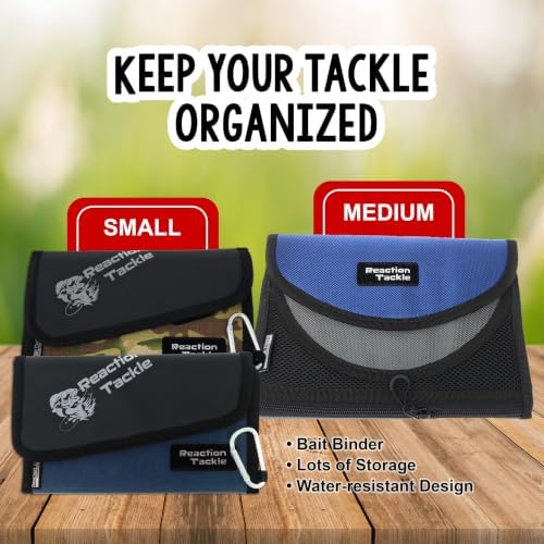 Reaction Tackle Fishing Tackle Organizer Case, Soft Bait Binder for Soft Plastics and Terminal Tackle with Zippered Sleeves, Medium - Image 5