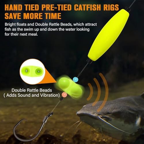 Dovesun Catfish Rig Santee Cooper Rig Catfish Takedown Rig for Bank Fishing - Image 2