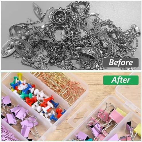10 Pack 5 Grid Tackle Box Organizer, 6.8" x 3.7" x 1.1" Plastic Organizer Box with Dividers, Plastic Compartment Storage Boxes for Jewelry, DIY Crafts, Bait, Small Part, Beads - Image 4