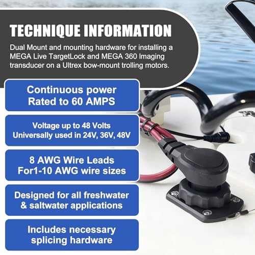 1865120 MKR-28 Trolling Motor Plug, Male Female Trolling Motor Socket Connector for Minn Kota Freshwater and Saltwater Marine Battery Boat Accessory 12V 24V 36V 48V Waterproof - Image 4