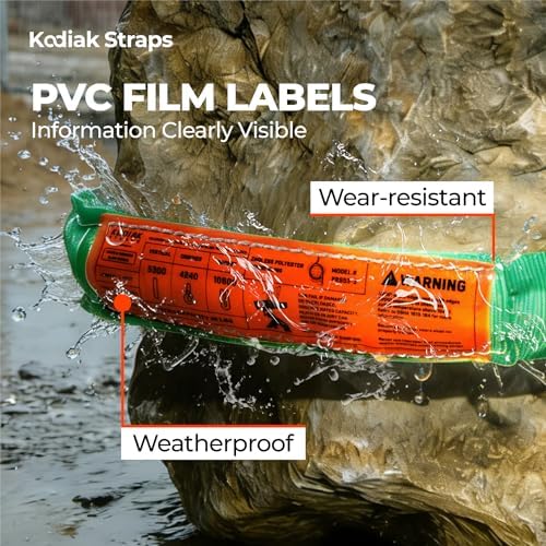 Endless Round Sling Lifting Strap- 8 Feet x 5300 lbs Vertical Capacity - Polyester Lifting Sling Strap, Heavy Duty for Rigging Moving Towing Hoisting- (1Pack)- Kodiak Straps - Image 5