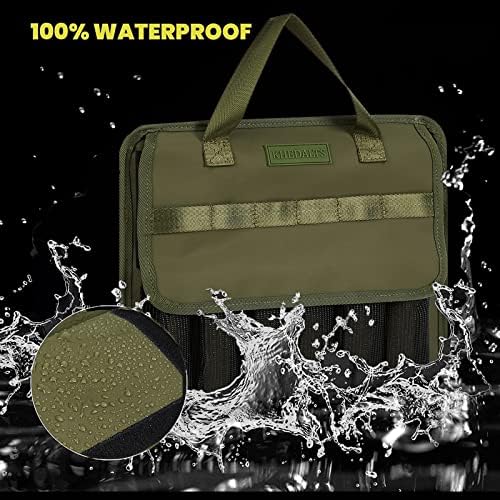 Fishing Jig Bag Large Lures Bags Saltwater & Freshwater,Slow Pitch Jigs Storage Bag Suitable For Max 10inch Jigs,Heavy Duty Offshore Fishing Jigs Lead Bag For Men Gifts Waterproof Army Green - Image 2