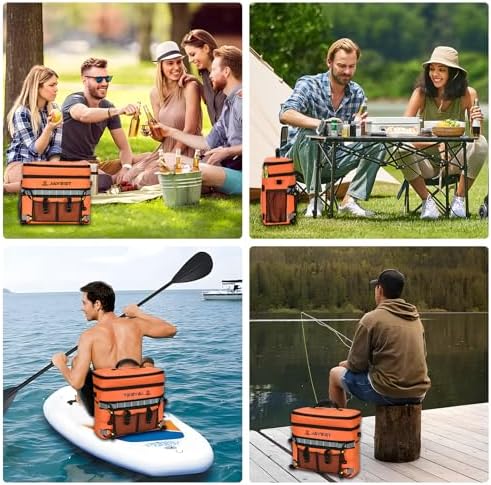 Kayak Cooler Behind Seat - Waterproof Cooler Bag Compatible with Lawn-Chair Seat Kayak，Kayak Accessories Camping Cooler, Portable Ice Chest for Fishing, Beach, Travel,Picnic, Cooler Leak-Proof - Image 5