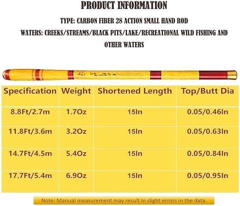 Carbon Fiber Tenkara Fishing Rod Kit Bank Poles for Catfishing All Waters - Image 4