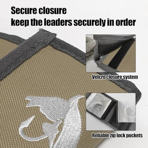Aventik 10 Pockets Fishing Tackle Binder LeaderTippet Line Leader Wallet - Image 5