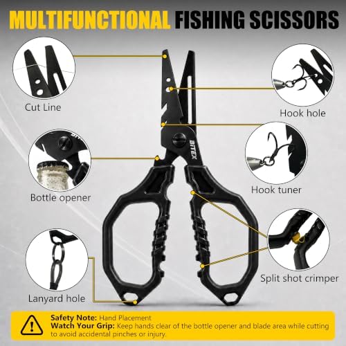 BiteX Fishing Scissors, Braid Cutter & Multi-Tool, Saltwater - Image 4
