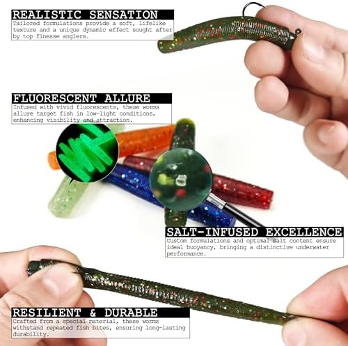 Ned Rig Kit with Ned Rig Jig Heads Hook Bait Worm for Bass Fishing - Image 6