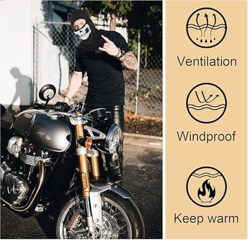 Skeleton Gloves and Skull Mask, Ghost Balaclava Halloween - Image 5