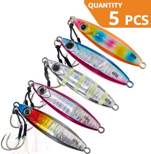 Fishing Vertical Jig Spoon Lures Slow Pitch Design Saltwater Tuna Bait Plus - Image 3