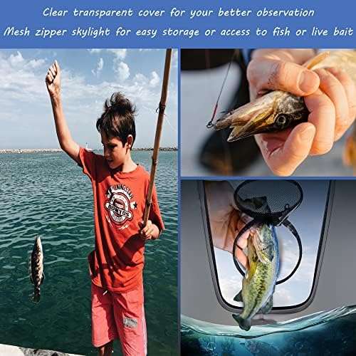 Transparent Top Cover Fishing Bucket, Foldable Fish Bait Bucket, Multifunctional Minnow Bucket, Live Fish Container, Fish Protection Bucket, Outdoor Camping Fishing Bag. (Blue, 4 Gallon) - Image 5