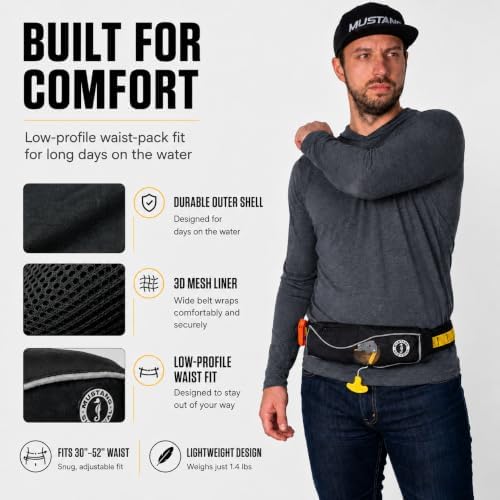 Mustang Survival Manual Inflatable PFD Belt Pack, Fluid 2.0 - Image 6