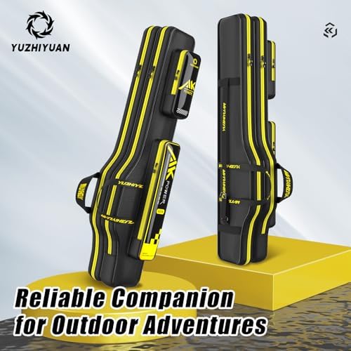2 Layers Fishing Pole Bag, Fishing Rod Case, 51in 1680D Heavyweight Oxford with Wire Frame Support(Not Hardshell)Quick-Access Compartments Anti-Sag Design Fishing Rod Bag Fishing Gift for Men - Image 6
