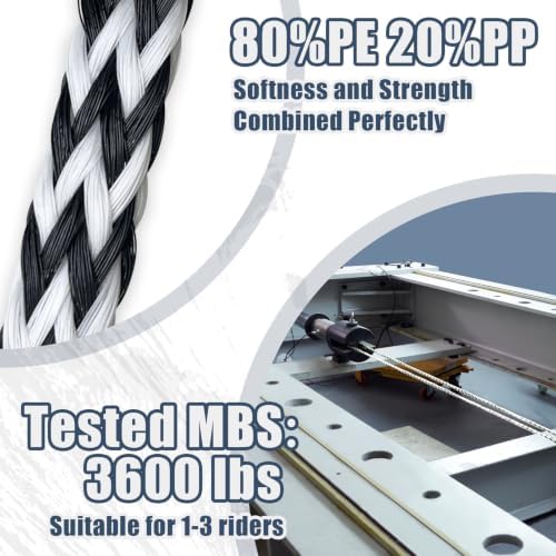 Boat Tow Rope 60ft 1-6 Riders, Floating Ropes for Towable Tubes - Image 4
