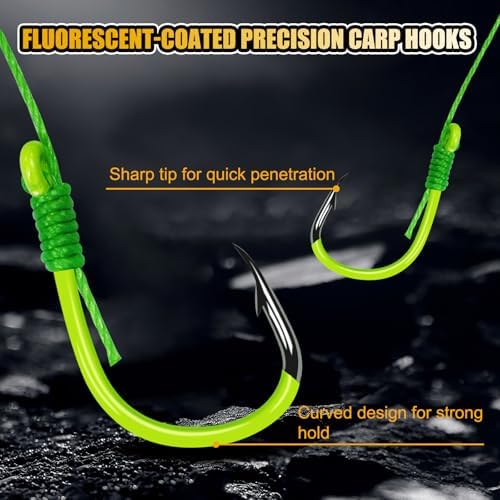 Fishing Spring Feeder Rigs, Ready-to-Use Double Hook Bait Cage Fishing Tackle, Anti-Tangle Spring Bait Cage Rig for Carp Catfish Fishing - Image 4