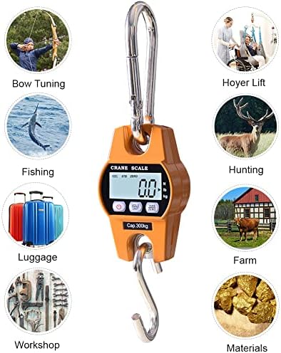 Fuzion Hanging Scale 660LB/300KG, Crane Scale with Snap-Fit Lifting Ring - Image 2