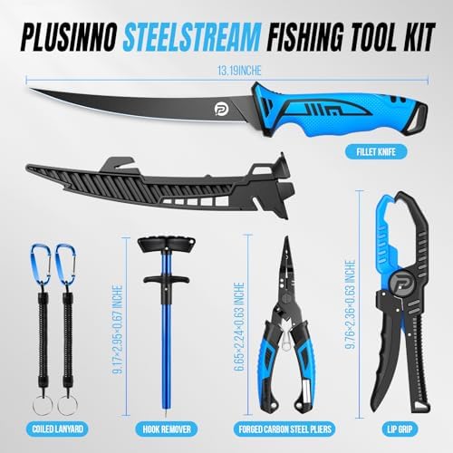 PLUSINNO Fishing Gear, Fishing Tools, Fishing Accessories, Corrosion Resistant Fishing Pliers Kit, Fishing Knife, Floating Fish Lip Gripper Fishing Gifts for Men, Gifts for Fishermen - Image 5