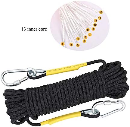 X XBEN Outdoor Climbing Rope 10M(32ft) 20M(64ft) 30M(96ft) 50M(160ft) 70M(230ft) 152M(500FT) 352M(1000FT) Static Rock Climbing Rope for Escape Rope Ice Climbing Equipment Fire Rescue Parachute - Image 2