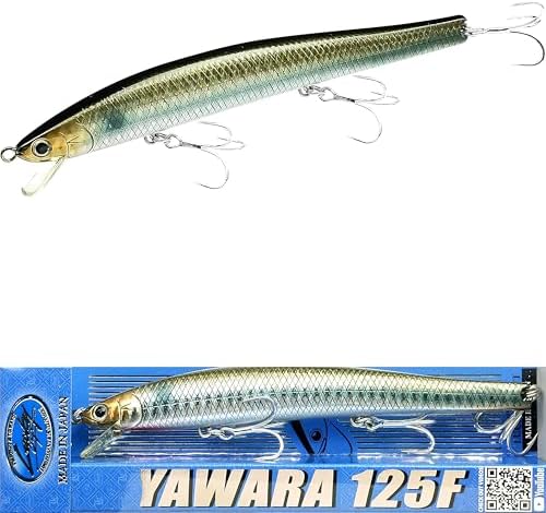 Lucky Craft FlashMinnow 125 YAWARA Saltwater Fishing Lure, Jerkbait for Halibut and Sea Bass, Long Casting Fishing Gear, Slow Sinking 5in 0.7oz, Tackle Box and Fish Accessories by LuckyCraftUSA