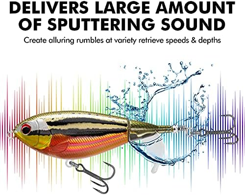 TRUSCEND Top Water Fishing Lures with BKK Hooks, Easy Catch Plopper Lure for Freshwater or Saltwater, Floating Lures for Bass, Pike, Catfish, Surface Wobble PoPobait Bass Baits Fishing Gifts for Men - Image 5