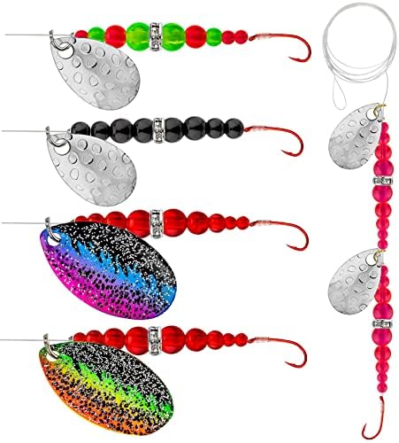 QualyQualy Fishing Lure Rig Spinnerbait, Walleye Rig Spinner Blades for Lure Making Freshwater Saltwater Fishing Bait Rig by QualyQualy