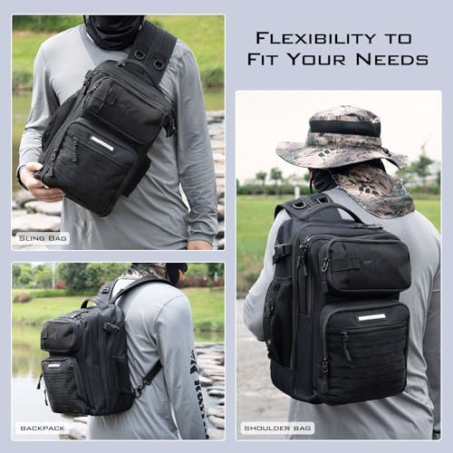 KastKing Blowbak Fishing Sling Bag, Fishing Backpack with Rod Holder - Image 6