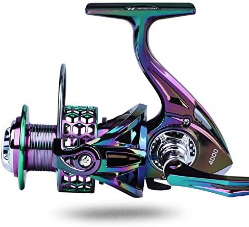 Sougayilang Colorful Fishing Reel 13 +1 BB Light Weight Ultra Smooth Powerful Spinning Reels, with CNC Line Management Graphite Frame, for Freshwater - Image 3
