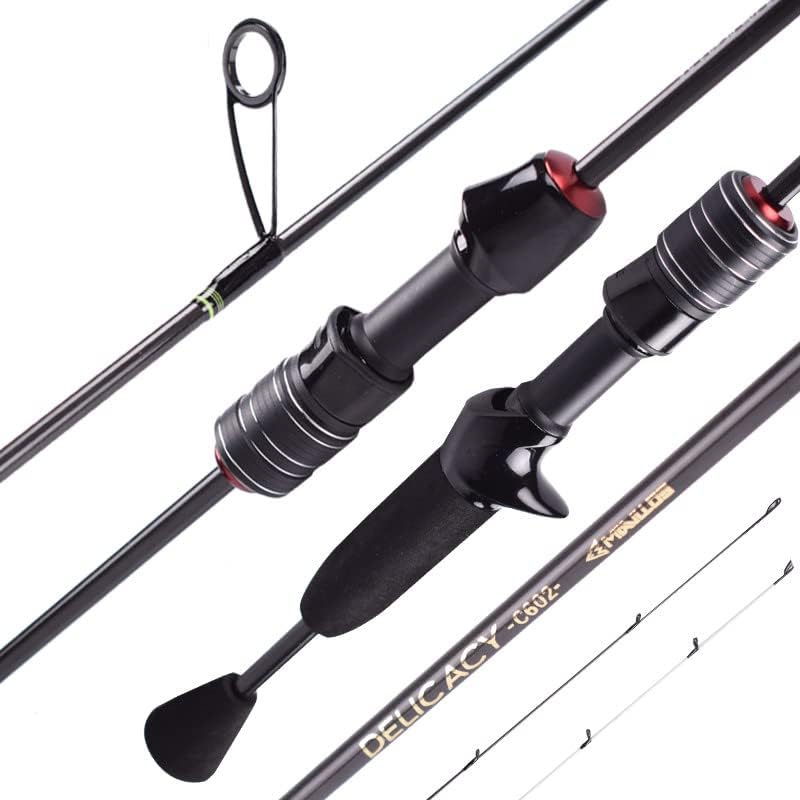 Delicacy UL Spinning Rod Casting Rod Ultralight Carbon Fiber Hollow + Solid 2 Tips Freshwater Saltwater Fishing Rods by Mavllos+Fishing+Tackle