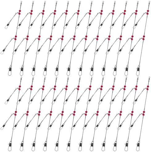 Narcissus Double Drop Saltwater Fishing Rig –2 Hook Bottom Rigs with Swivels & Snaps, Pre-Tied Surf Pier Boat Leader Line for Snapper, Bass, Mackerel, Catfish by Narcissus