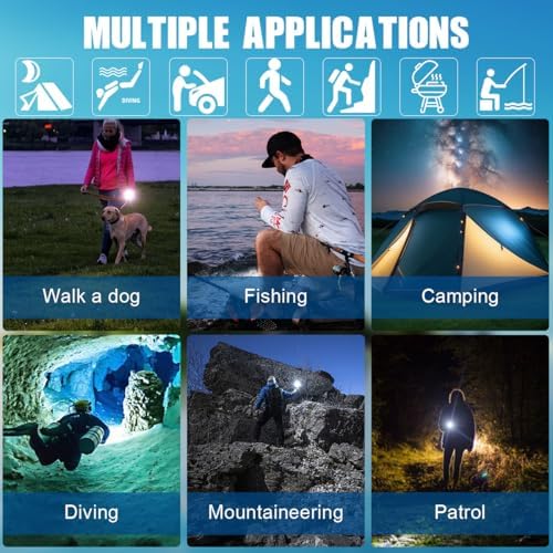 3000LM IPX8 Waterproof Diving Flashlight 3 Modes Scuba Light - Image 7
