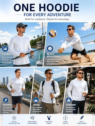ZITY Men's Lightweight Pullover Hoodie UPF 50+ Fishing Shirts Sweatshirt - Image 2