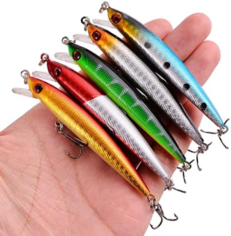 Aorace Fishing Lures Kit Mixed Including Minnow Popper Crank Baits with Hooks for Saltwater Freshwater Trout Bass Salmon Fishing - Image 6