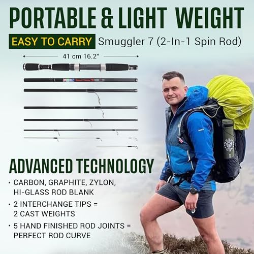 Rigged & Ready Smuggler™ Travel Fishing Rod & Reel Combo, Compact Rods+Case - Image 3