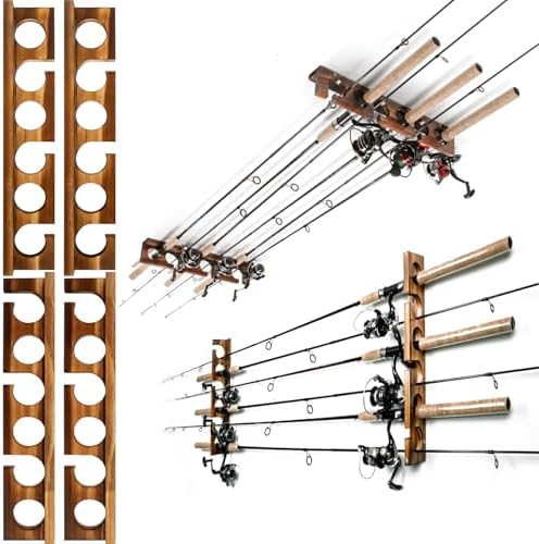 Ghosthorn Fishing Rod Holder,Wall or Ceiling Mounted Pole Rack Garage by Ghosthorn