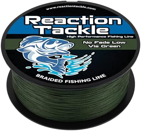 Reaction Tackle Braided Fishing Line - Pro Grade Power Performance for Saltwater or Freshwater Fish - Colored Fishing Line Braid for Extra Visibility by ReactionTackle