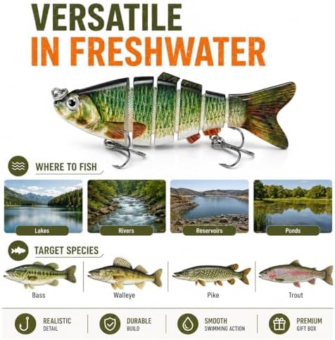 VOOGLASS 4PCS Fishing Lures Kit Hard Baits for Bass Pike Walleye - Image 5