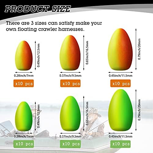 Skylety 60 Pcs Pompano rig Float Foam - Image 2