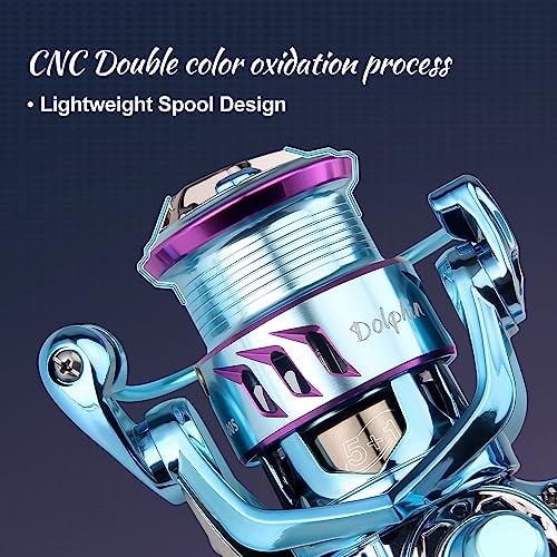 HAUT TON Dolphin Spinning Reel, 5+1BB Saltwater Fishing Reels - Image 6