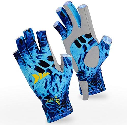 KastKing Sol Armis UPF50+ Fingerless Fishing Gloves, Men and Women by KastKing