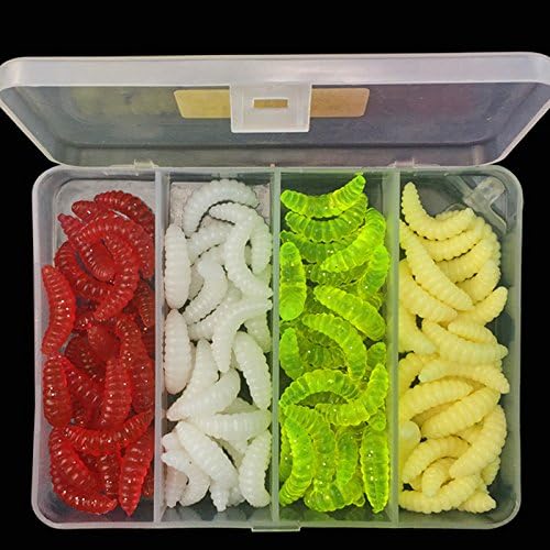 100pcs Fresh Water Fishing Bait, Soft Plastic Worms, Bass Fishing Worms, Soft Bait Shad Fishing Lures, Worm Baits by Unknown