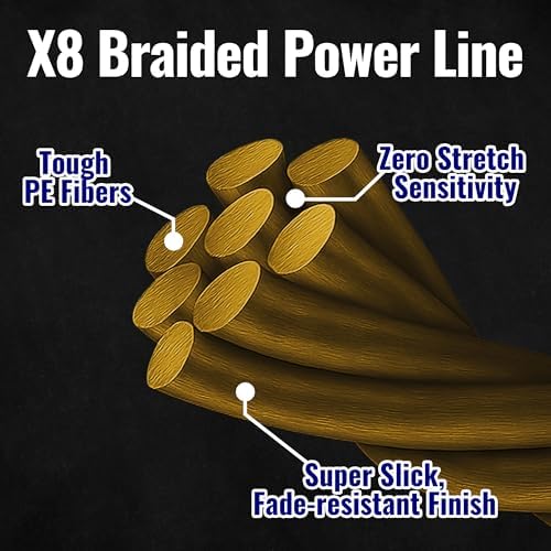 Braided Fishing Line, 100% PE X8 Super Braid for All Waters Pro - Image 2
