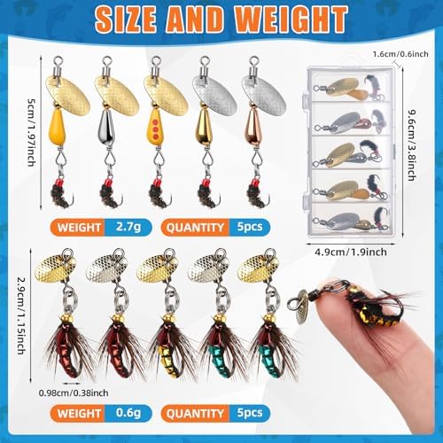 Skylety Mini Bass Fishing Lures Crankbaits Hard Baits with Box - Image 2