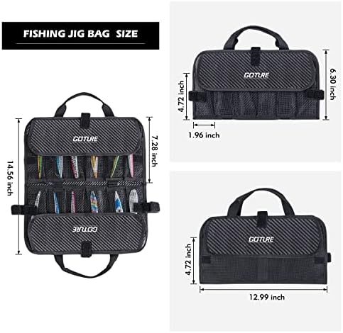Goture Fishing Jig Bag, Portable Fishing Storage Tackle Lure Bag - Image 5