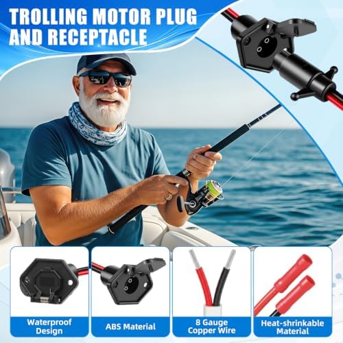 13 Pcs Trolling Motor Wire Kit, Tinned Copper Cable - Image 5