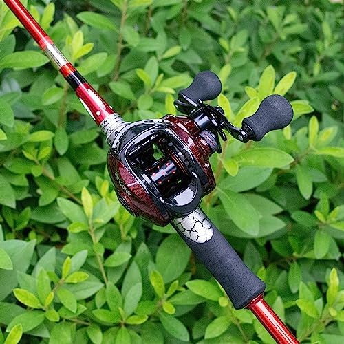 FISHDROPS Baitcaster Reels, 9+1BB, CNC Aluminum Spool, Magnetic Brake System Bait Caster Reel High Speed Gear Ratio 7.0:1 Ultra Smooth Low Profile Baitcasting Fishing Reel - Image 6